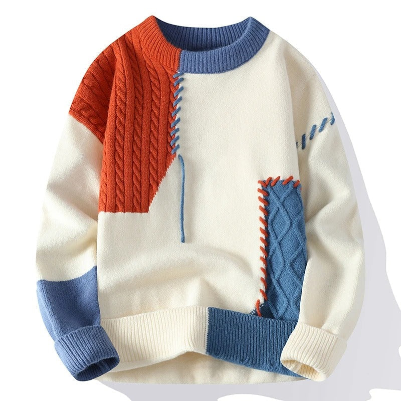Laurent | Men's Patchwork Colourblock Sweater
