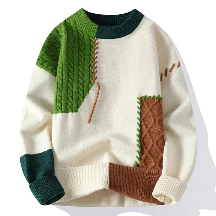 Laurent | Men's Patchwork Colourblock Sweater