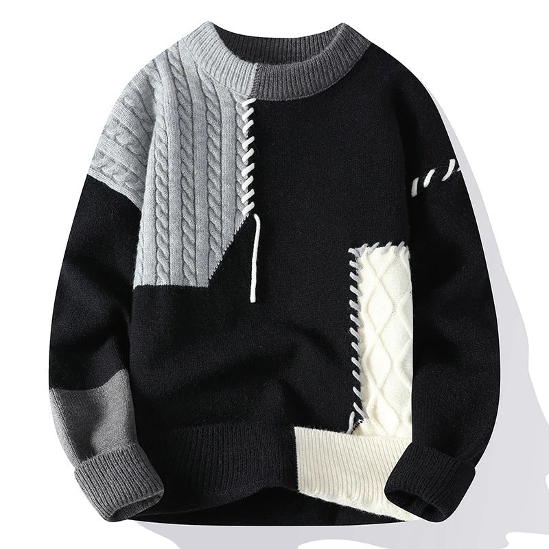 Laurent | Men's Patchwork Colourblock Sweater
