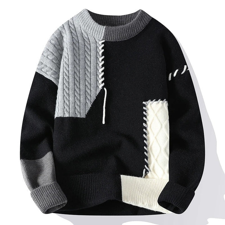 Laurent | Men's Patchwork Colourblock Sweater