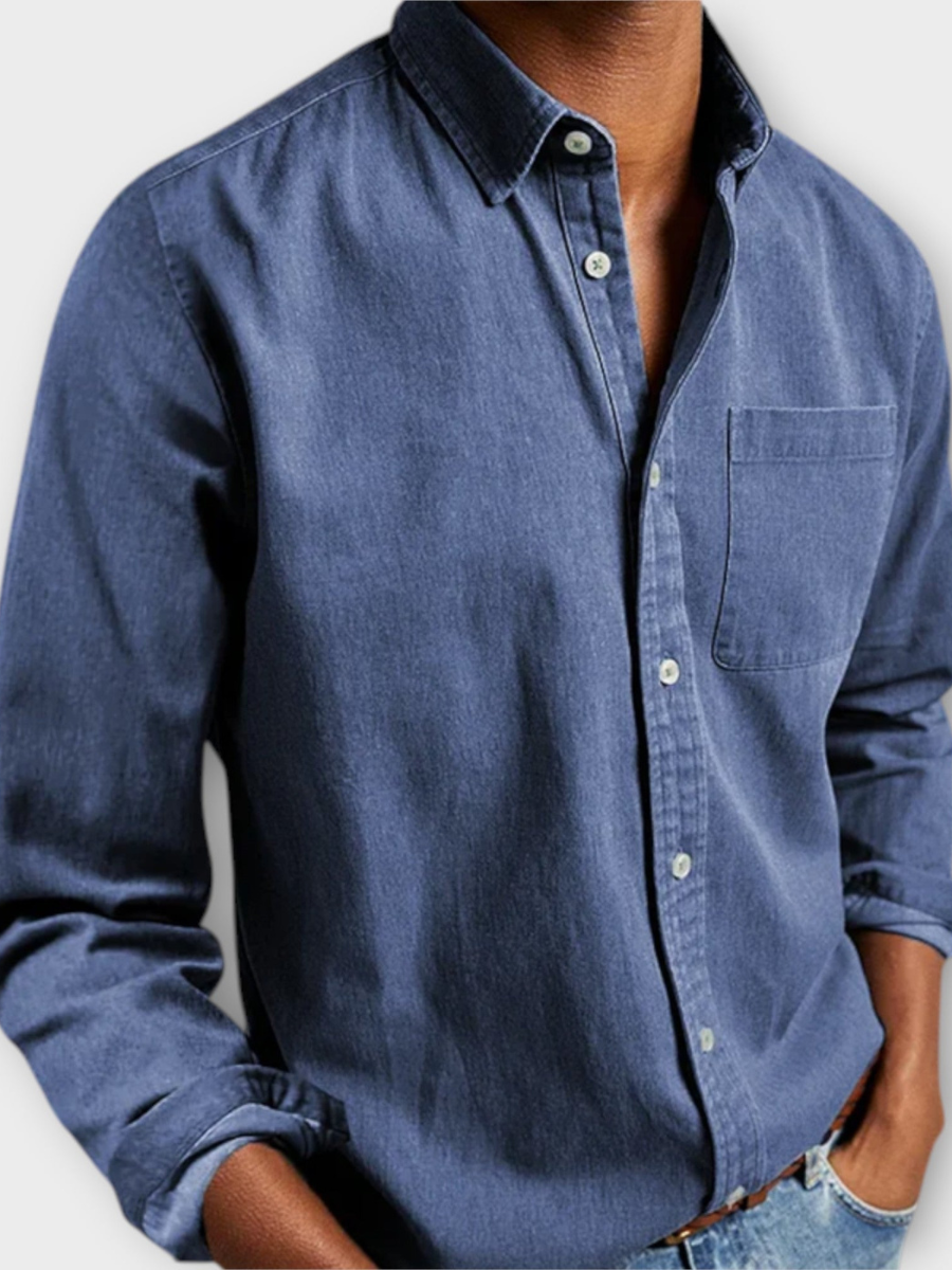 Leonard | Women's Button-Front Chest Pocket Long-Sleeve Blouse