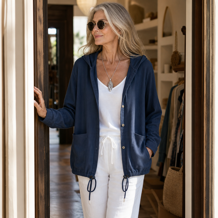 Ursule | Women's Relaxed Hooded Jacket with Drawstring Hem