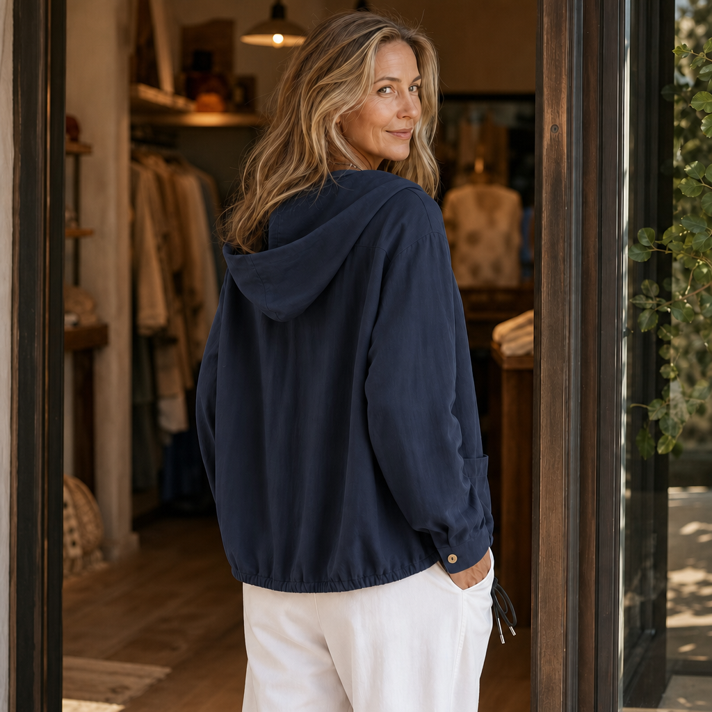 Ursule | Women's Relaxed Hooded Jacket with Drawstring Hem