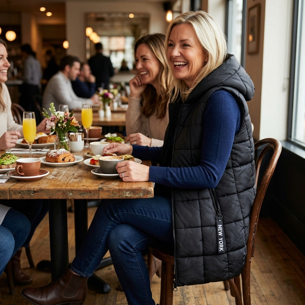 Ginette | Women's Longline Hooded Puffer Gilet