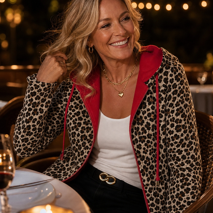 Clemence | Women's Reversible Leopard-Lined Hooded Coat