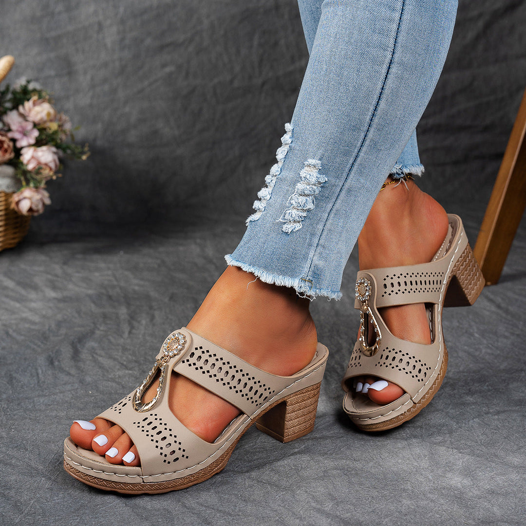 Linda | Women's Stabilized High-Heel Anatomical Comfort Sandals
