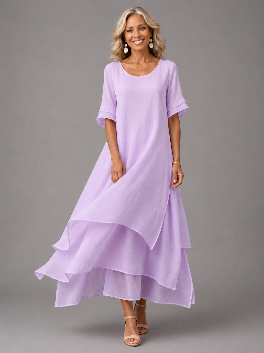 Liora | Women's Flowing Tiered Maxi Dress