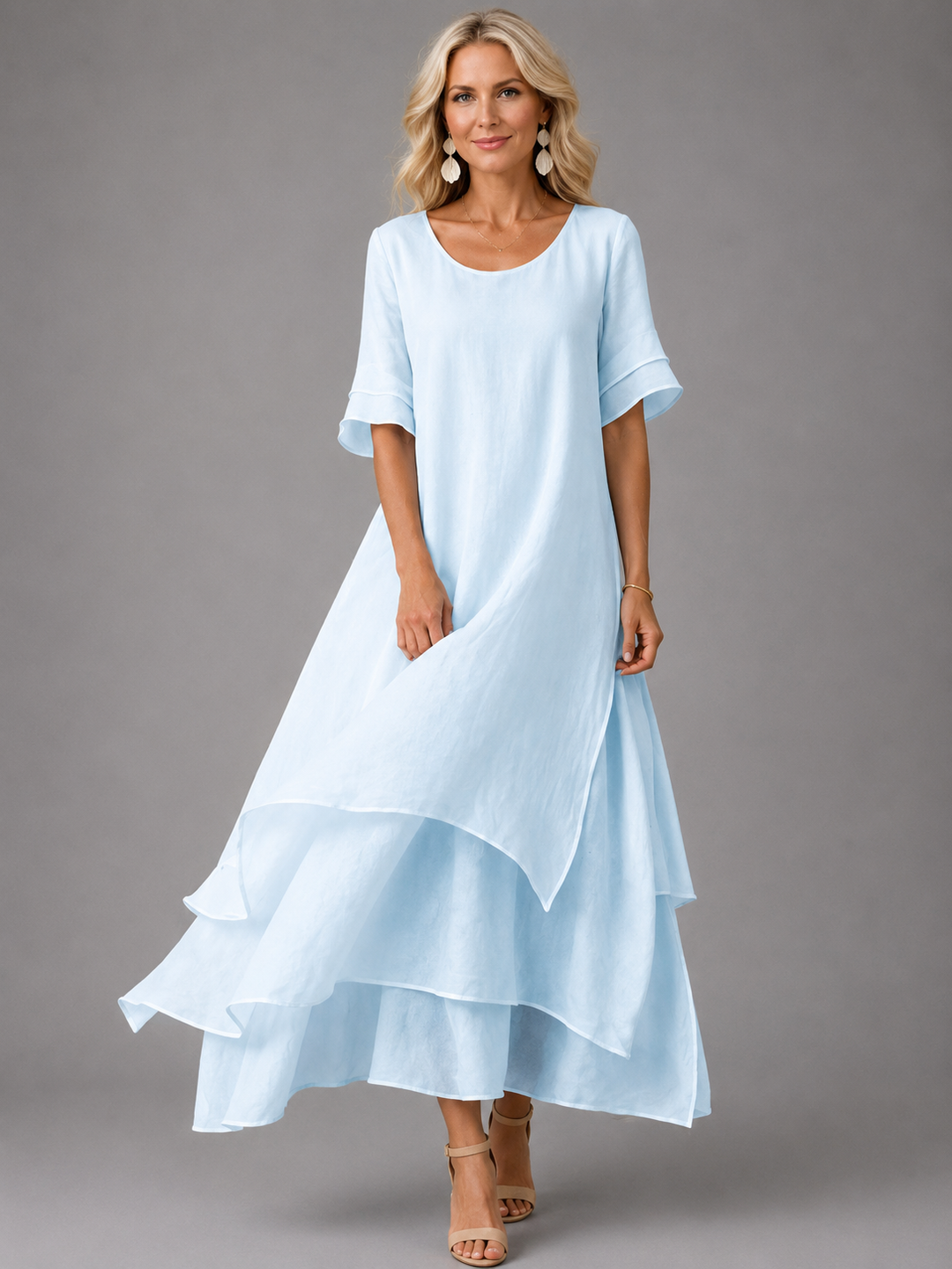 Liora | Women's Flowing Tiered Maxi Dress