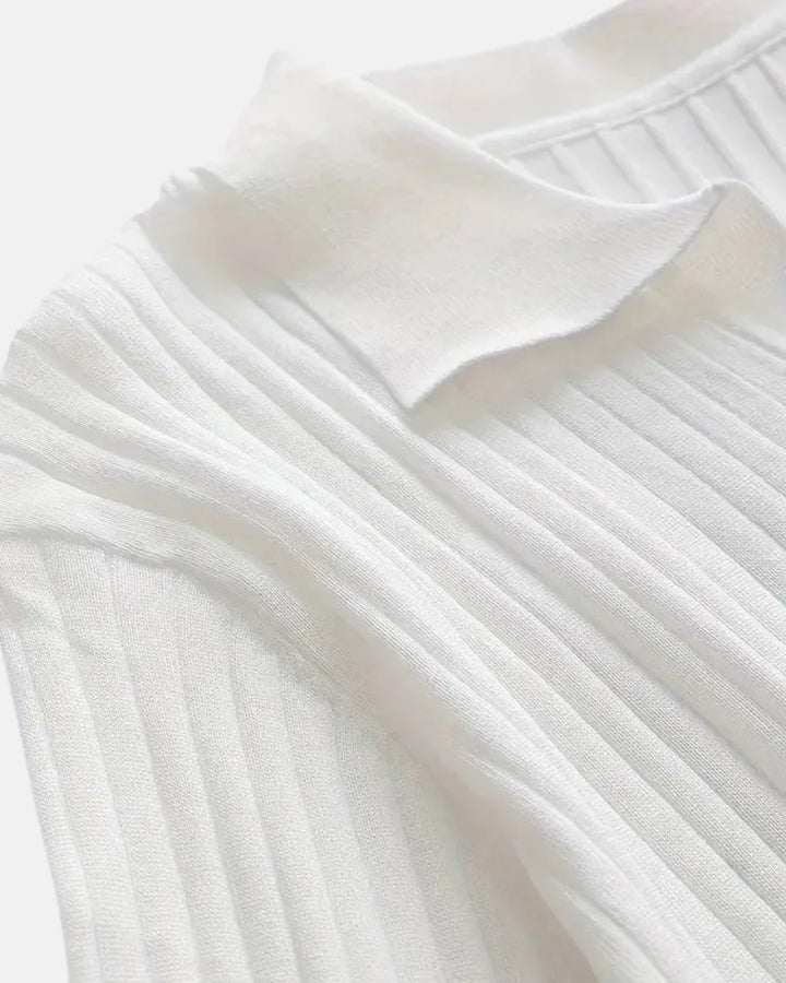 Loic | Men's Ribbed Long Sleeve Knit Polo