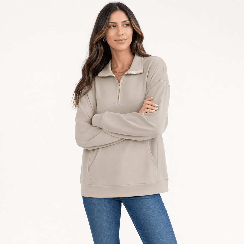 Louison | Women's Oversized Quarter Zip Sweatshirt