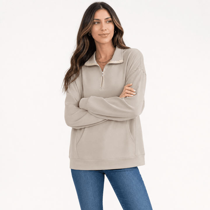 Louison | Women's Oversized Quarter Zip Sweatshirt