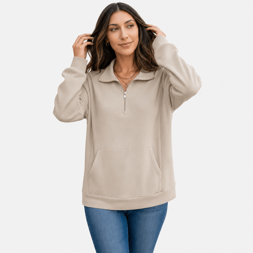 Louison | Women's Oversized Quarter Zip Sweatshirt