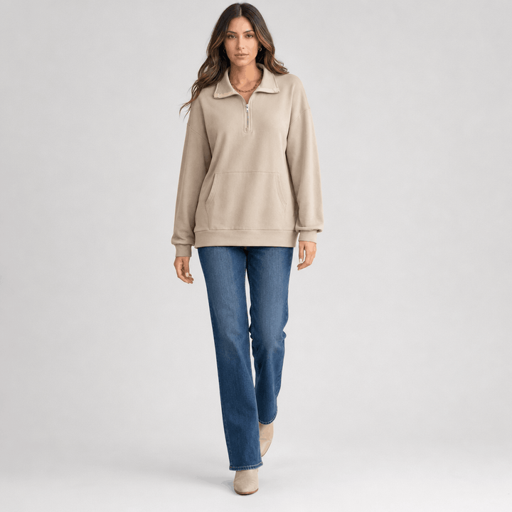 Louison | Women's Oversized Quarter Zip Sweatshirt