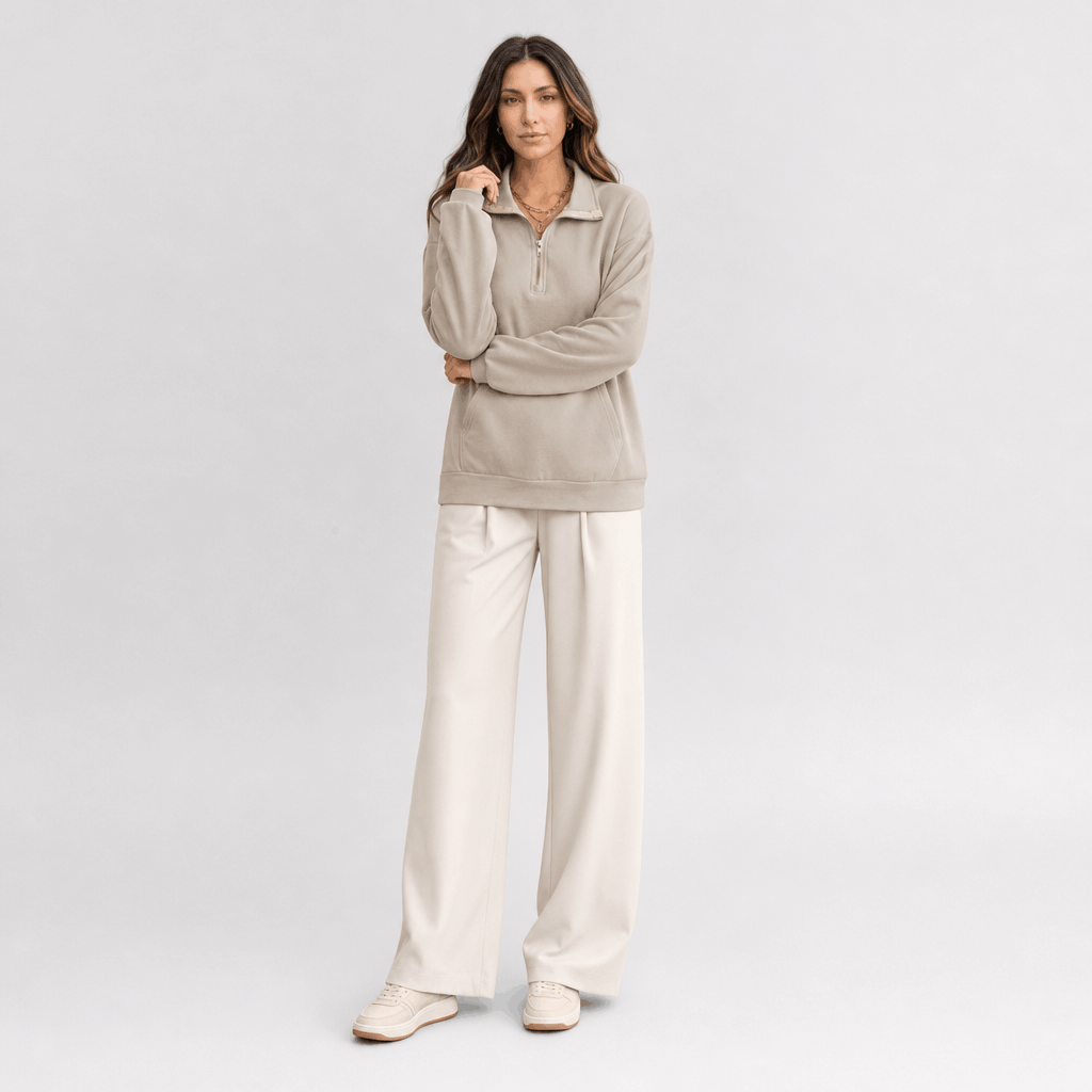 Louison | Women's Oversized Quarter Zip Sweatshirt