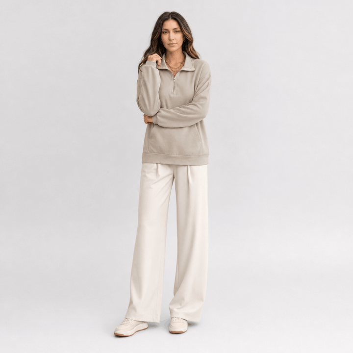 Louison | Women's Oversized Quarter Zip Sweatshirt