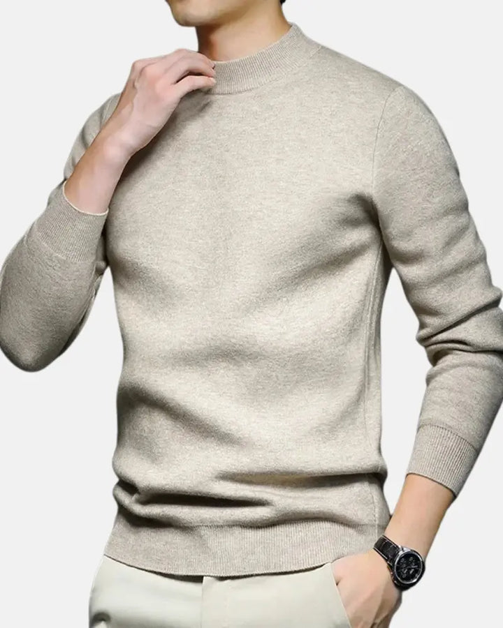 Macaire | Men's Mock Neck Knit Sweater
