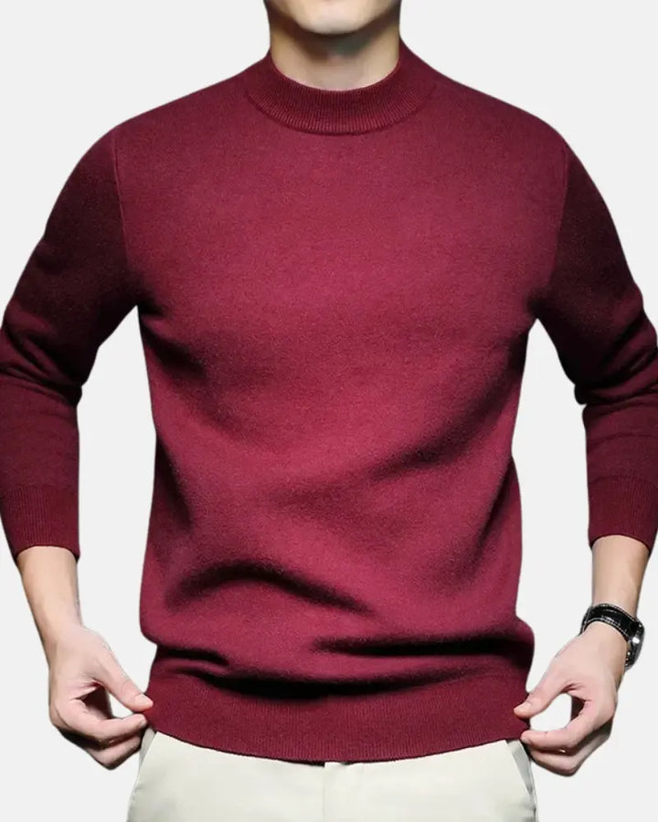 Macaire | Men's Mock Neck Knit Sweater