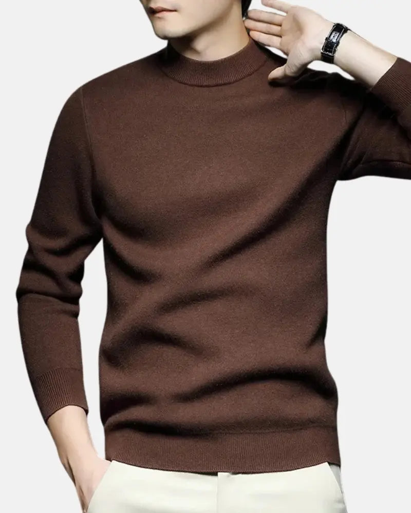 Macaire | Men's Mock Neck Knit Sweater