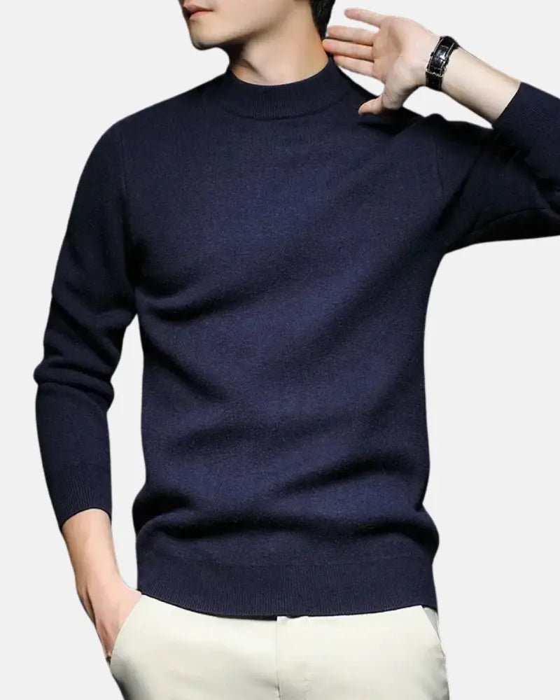 Macaire | Men's Mock Neck Knit Sweater