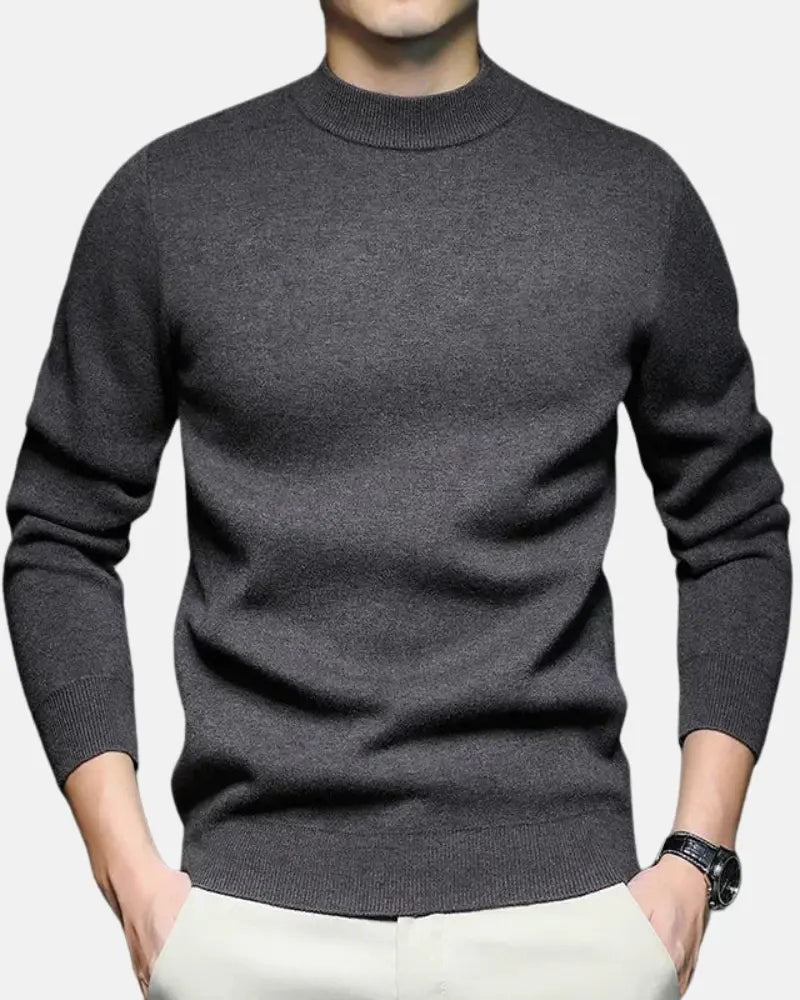 Macaire | Men's Mock Neck Knit Sweater