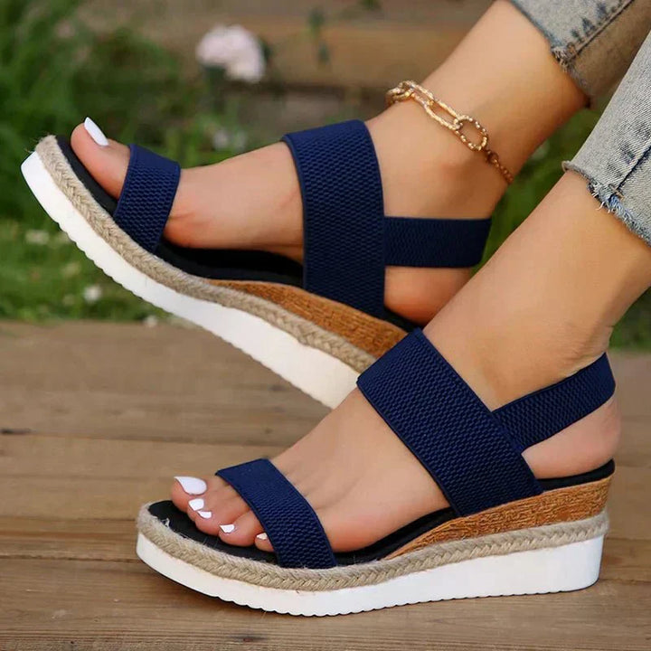 Maelle | Women's Sporty Stretch Strap Platform Sandals
