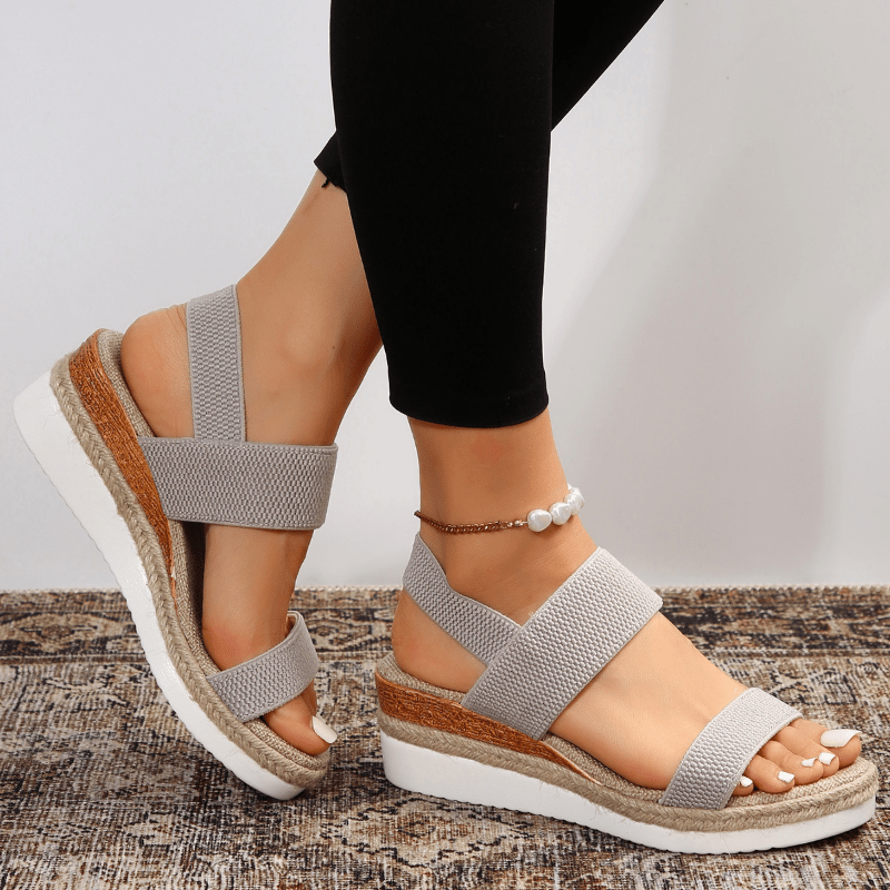 Maelle | Women's Sporty Stretch Strap Platform Sandals