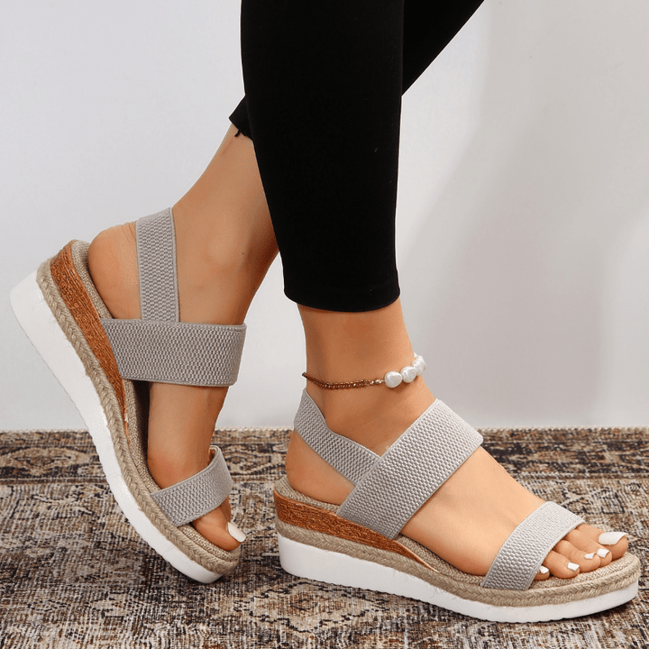 Maelle | Women's Sporty Stretch Strap Platform Sandals
