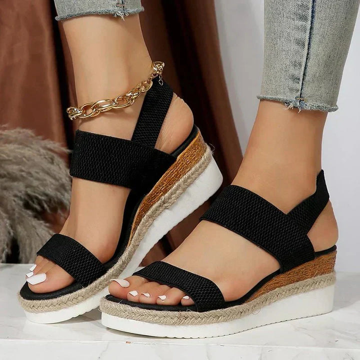 Maelle | Women's Sporty Stretch Strap Platform Sandals