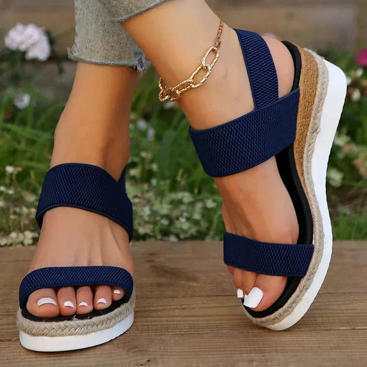 Maelle | Women's Sporty Stretch Strap Platform Sandals
