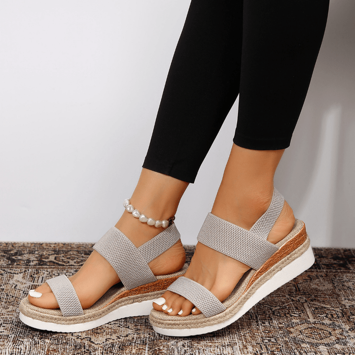 Maelle | Women's Sporty Stretch Strap Platform Sandals