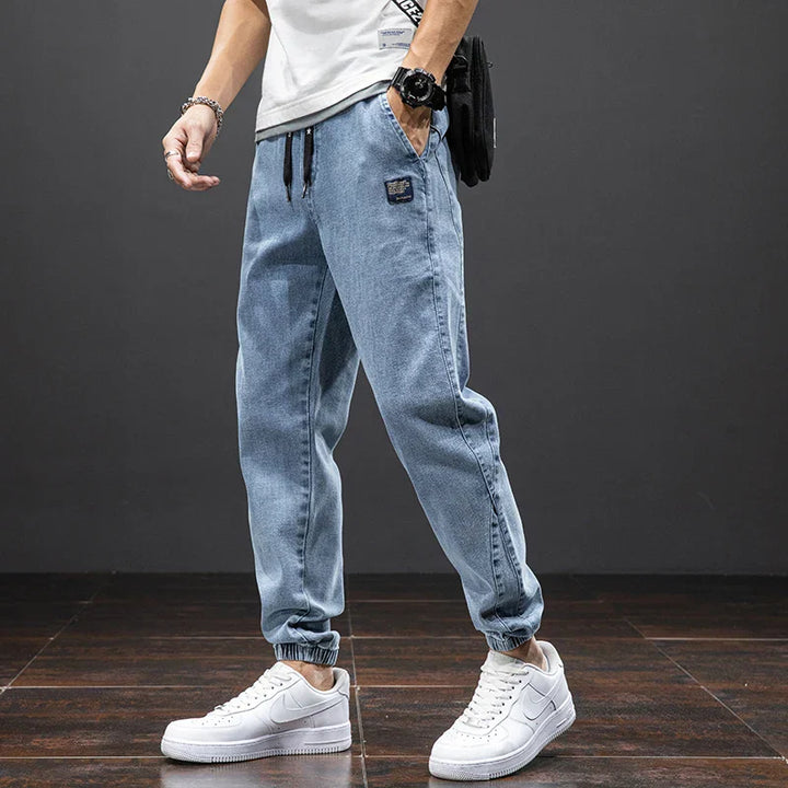 Marcus | Men's Tapered Leg Denim-Look Jogger Pants