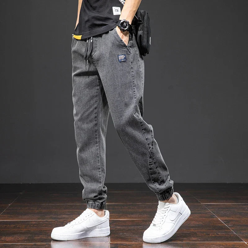 Marcus | Men's Tapered Leg Denim-Look Jogger Pants