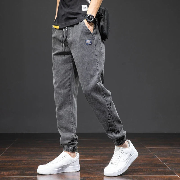 Marcus | Men's Tapered Leg Denim-Look Jogger Pants