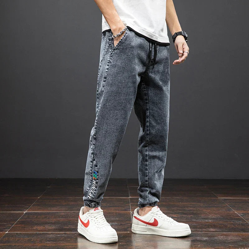 Marcus | Men's Tapered Leg Denim-Look Jogger Pants