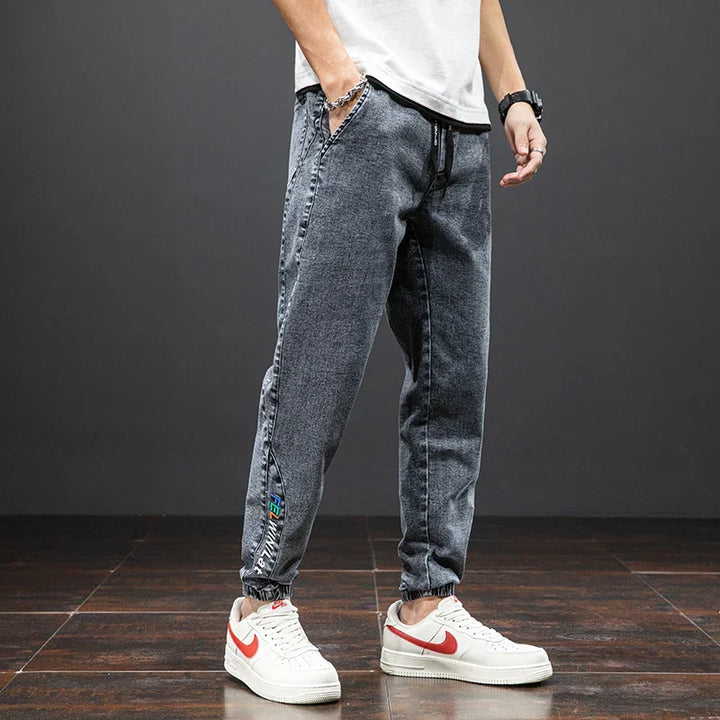 Marcus | Men's Tapered Leg Denim-Look Jogger Pants