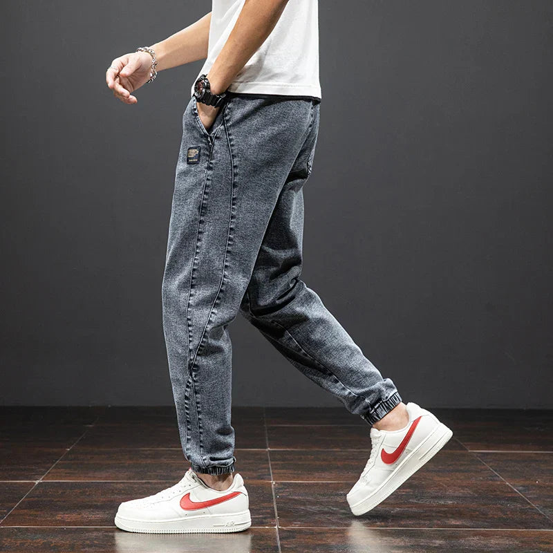 Marcus | Men's Tapered Leg Denim-Look Jogger Pants