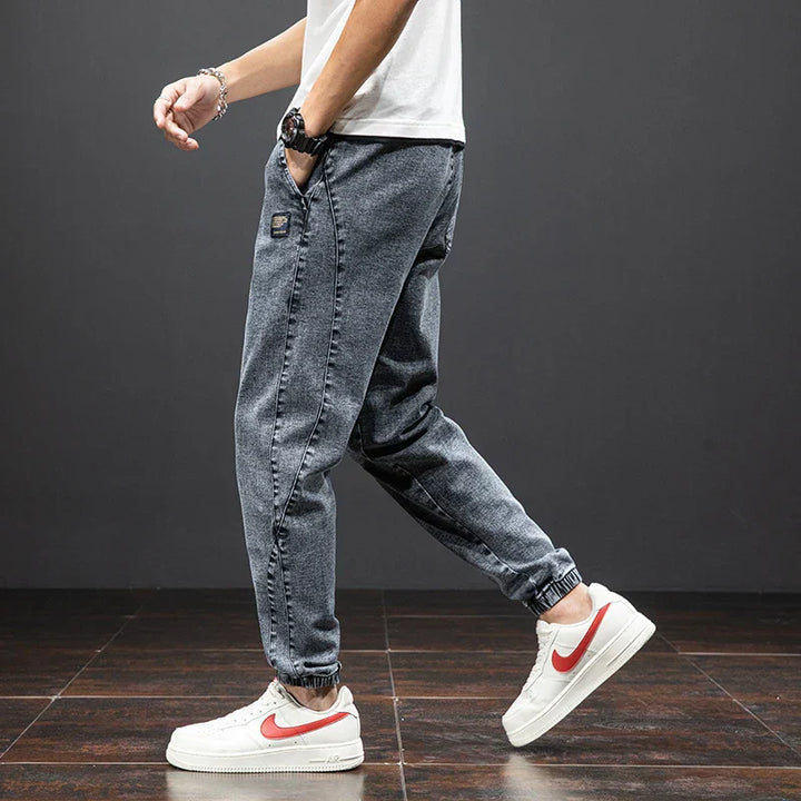 Marcus | Men's Tapered Leg Denim-Look Jogger Pants