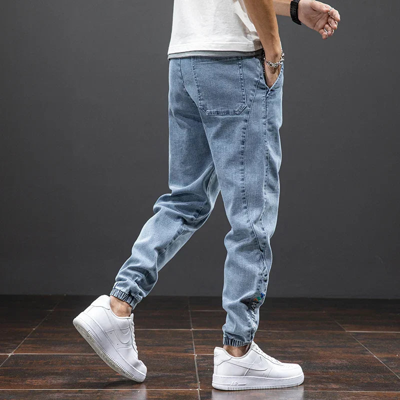 Marcus | Men's Tapered Leg Denim-Look Jogger Pants