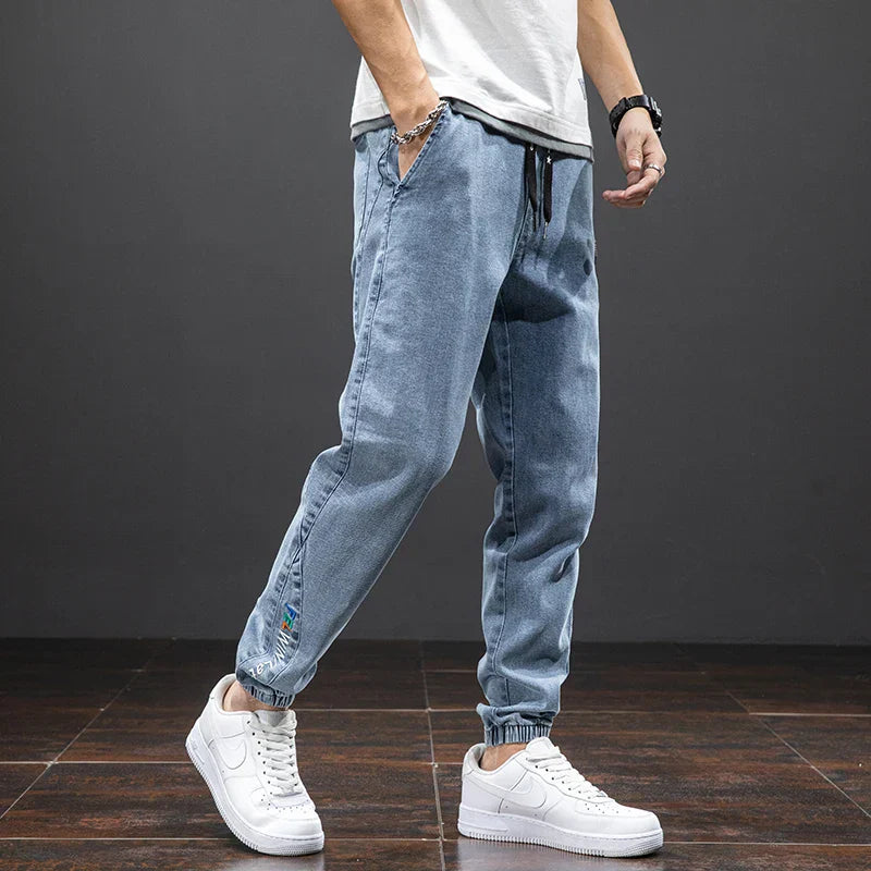 Marcus | Men's Tapered Leg Denim-Look Jogger Pants