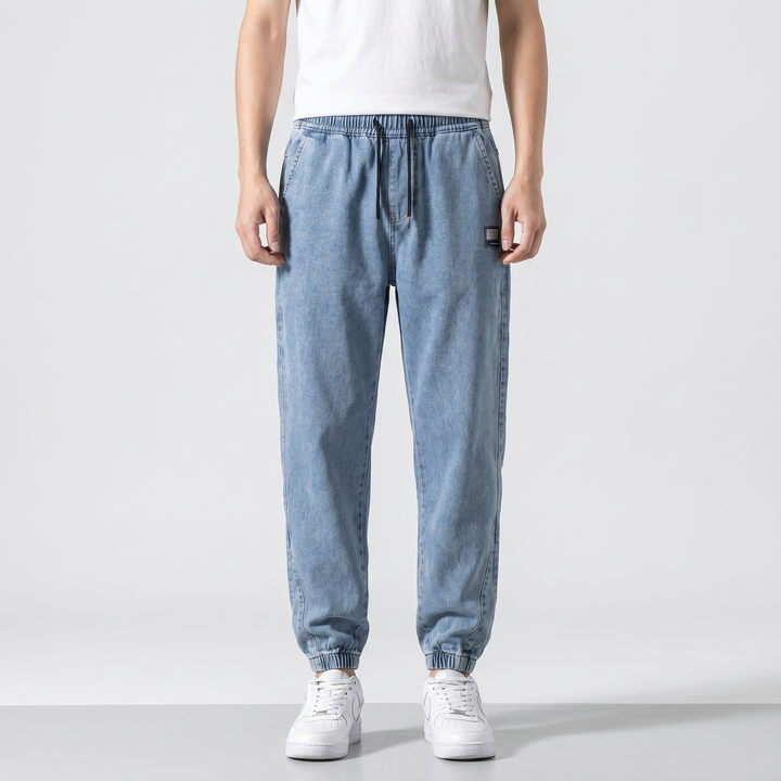 Marcus | Men's Tapered Leg Denim-Look Jogger Pants