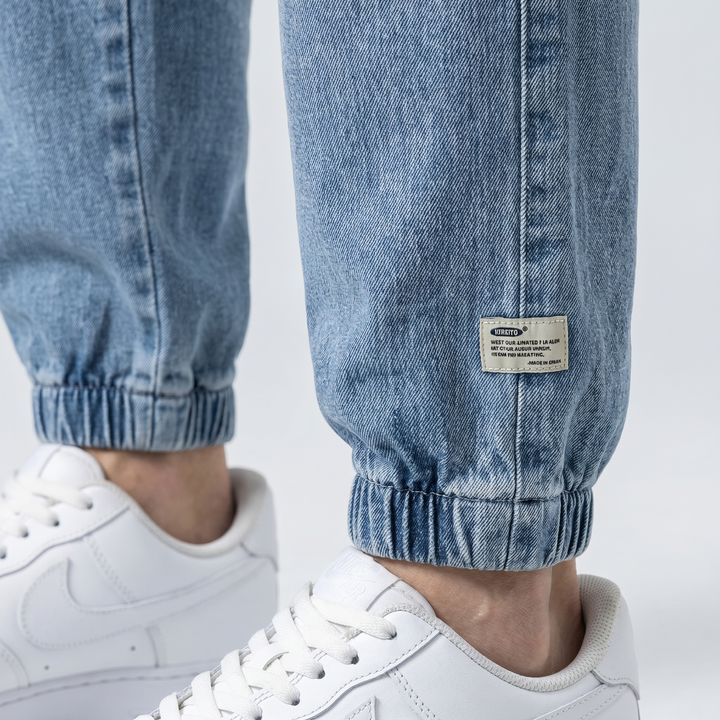 Marcus | Men's Tapered Leg Denim-Look Jogger Pants