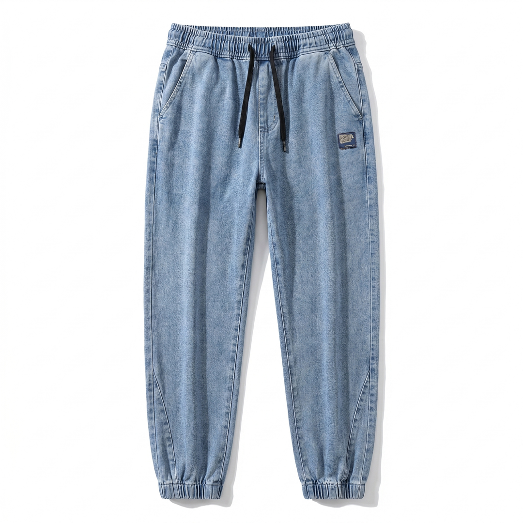 Marcus | Men's Tapered Leg Denim-Look Jogger Pants