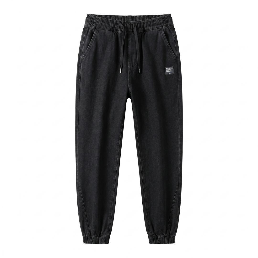 Marcus | Men's Tapered Leg Denim-Look Jogger Pants