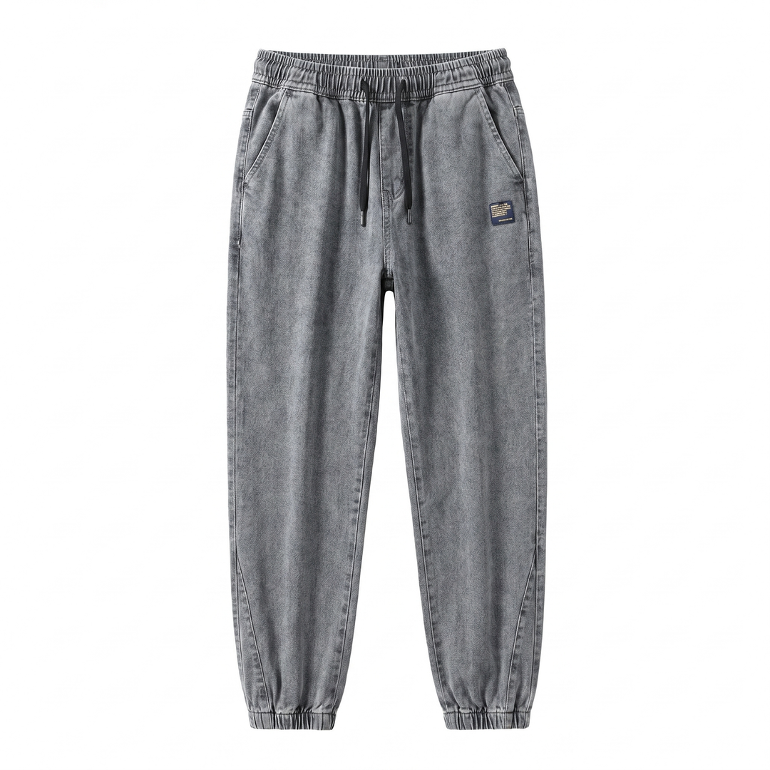 Marcus | Men's Tapered Leg Denim-Look Jogger Pants