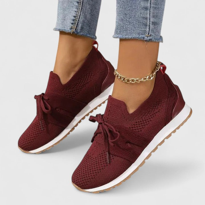 Marguerite | Women's Breathable Slip On Lace Detail Sneakers
