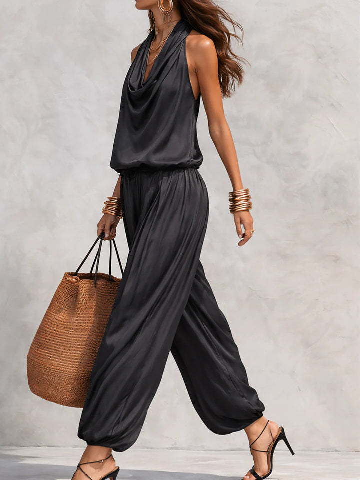 Marlowe | Women's Halter-Neck Wide-Leg Two-Piece Set