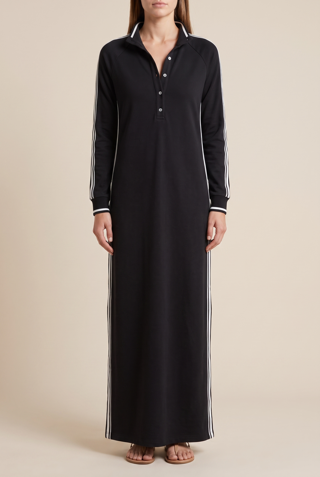 Marsile | Women's Trimmed Collar Maxi Shirt Dress