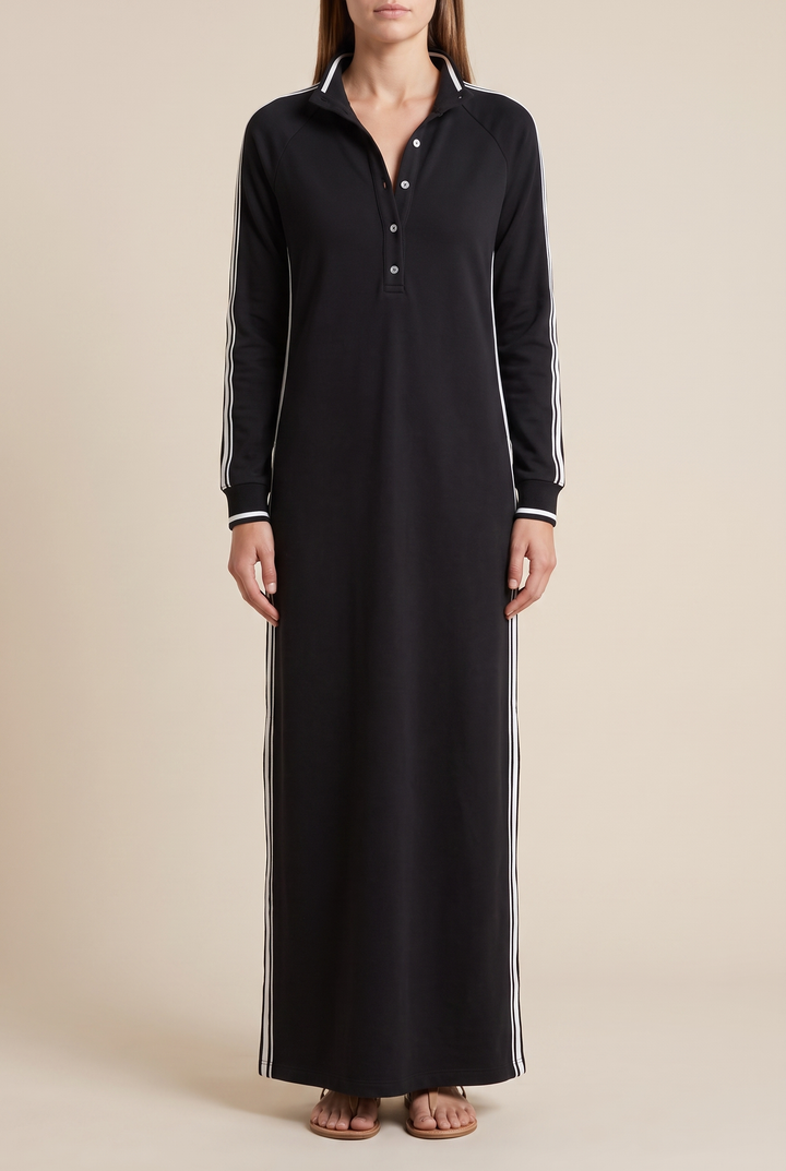 Marsile | Women's Trimmed Collar Maxi Shirt Dress