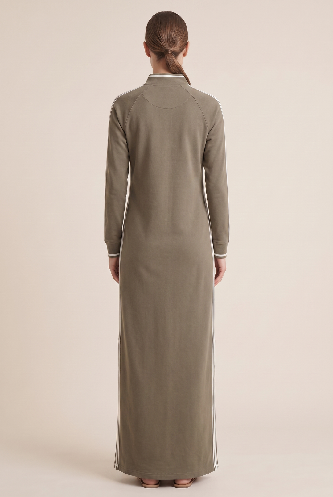 Marsile | Women's Trimmed Collar Maxi Shirt Dress