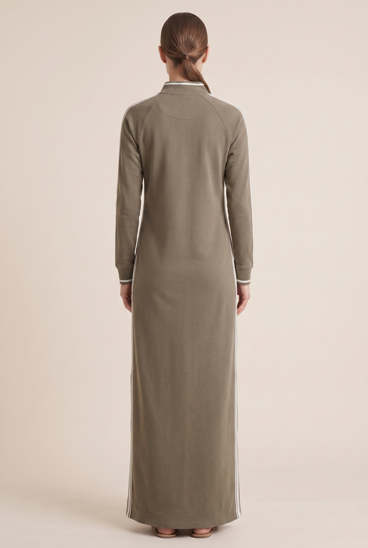 Marsile | Women's Trimmed Collar Maxi Shirt Dress